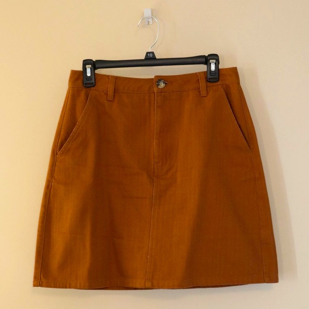 Molded in Memories Mini Skirt - Mustard Color
